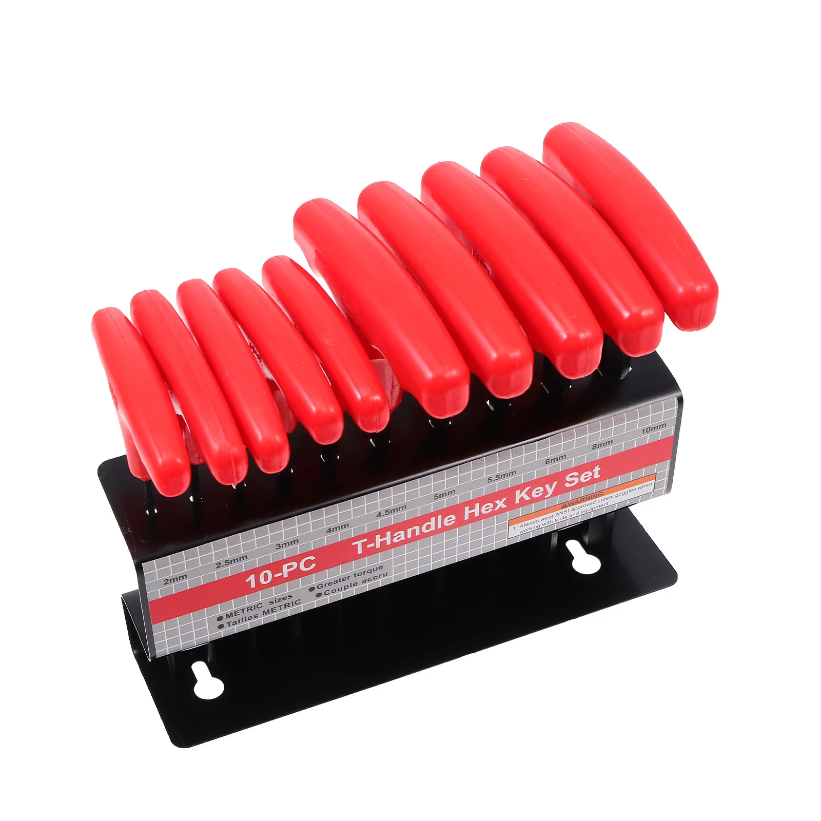 

1 Set T-Handle Hex Socket Wrenches Stainless Steel Ergonomic Grip Span Spanners With Holder Repairing Tools Set Hand