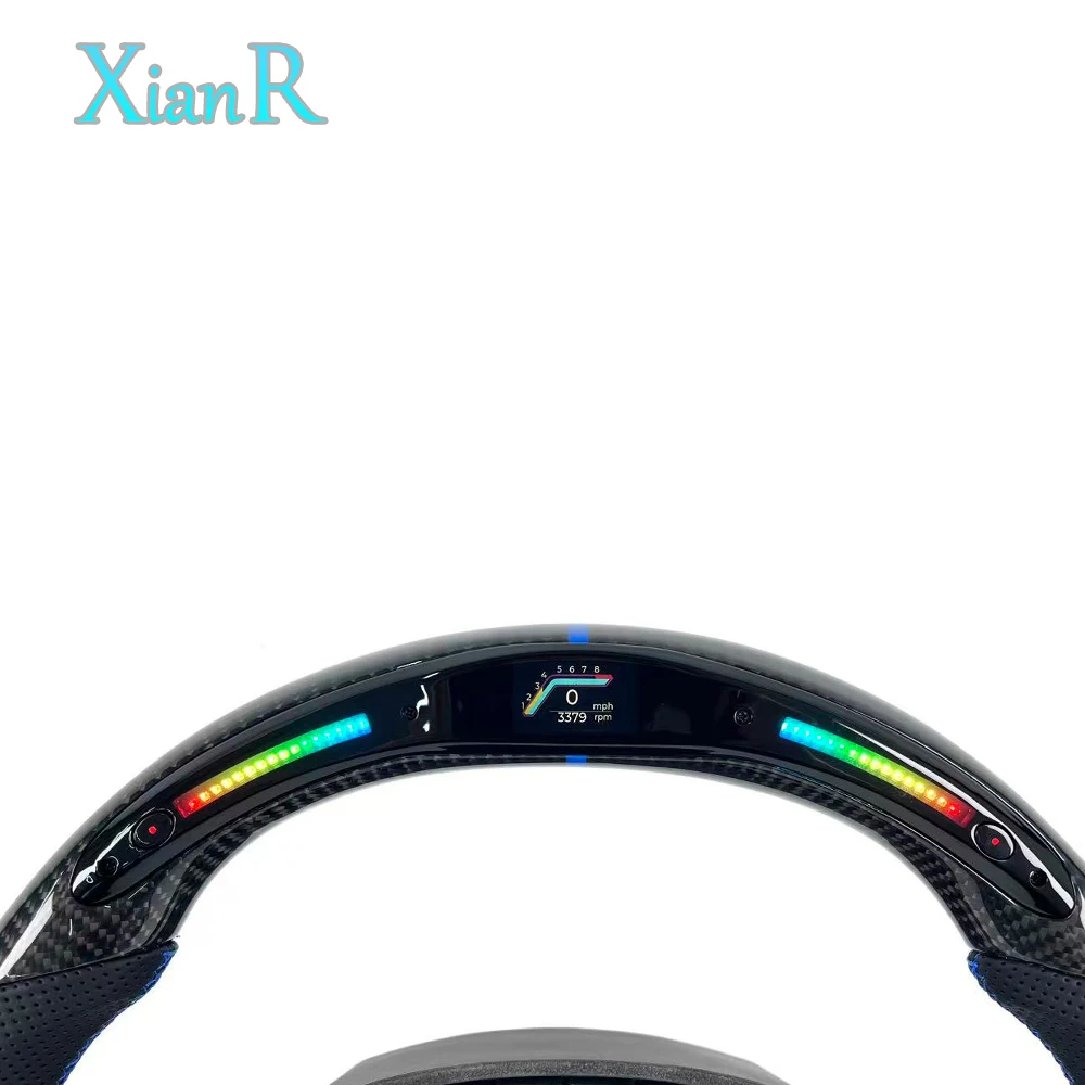 Carbon Fiber Steering Wheel with LED Display for Camaro 2018-2024 ZL1 SS LT1 Support Custom Color Stitching