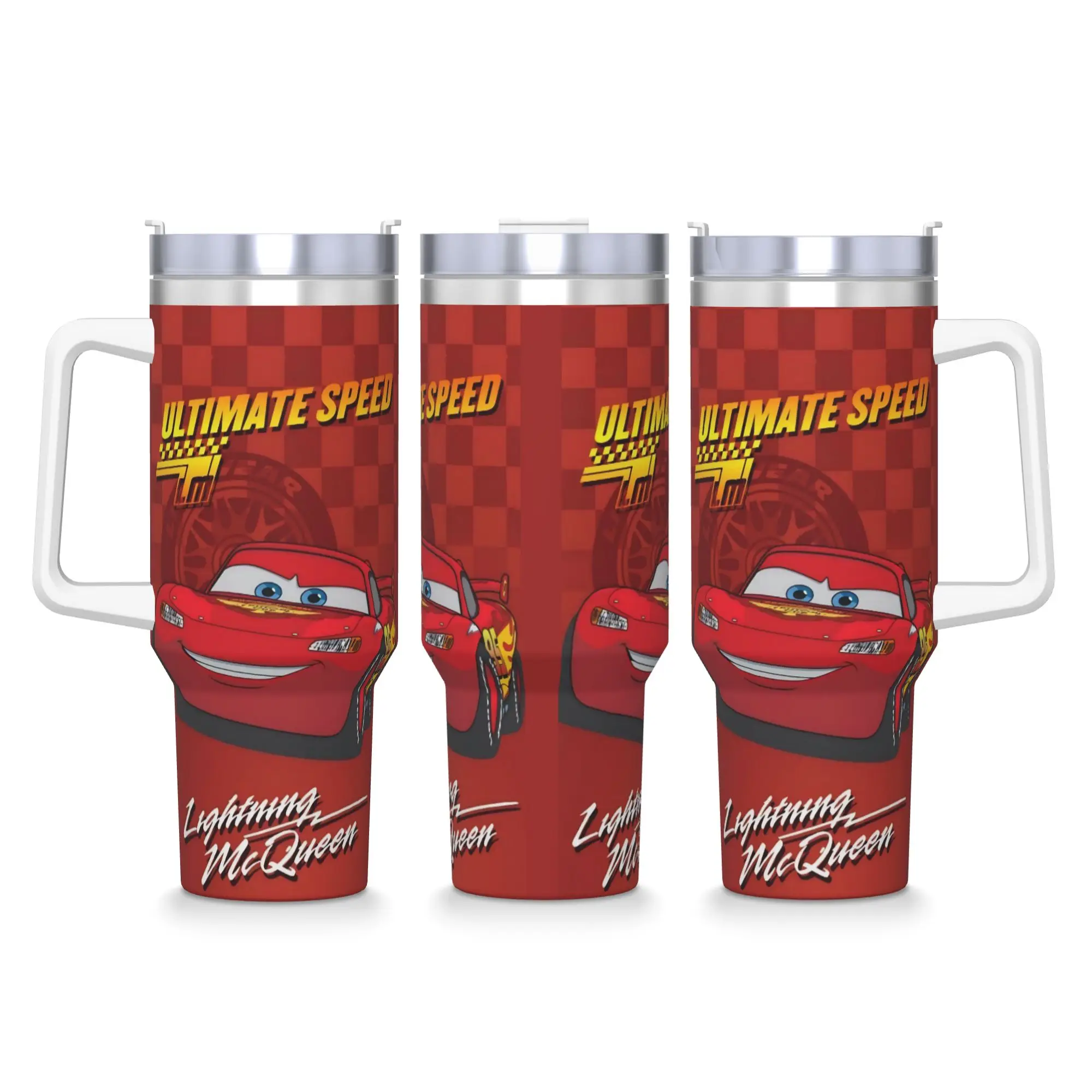 Lightning McQueen 95 gobelet de voiture rouge boissons chaudes bouteille d'eau étanche tasse à café en acier inoxydable conception tasses de voyage tasse
