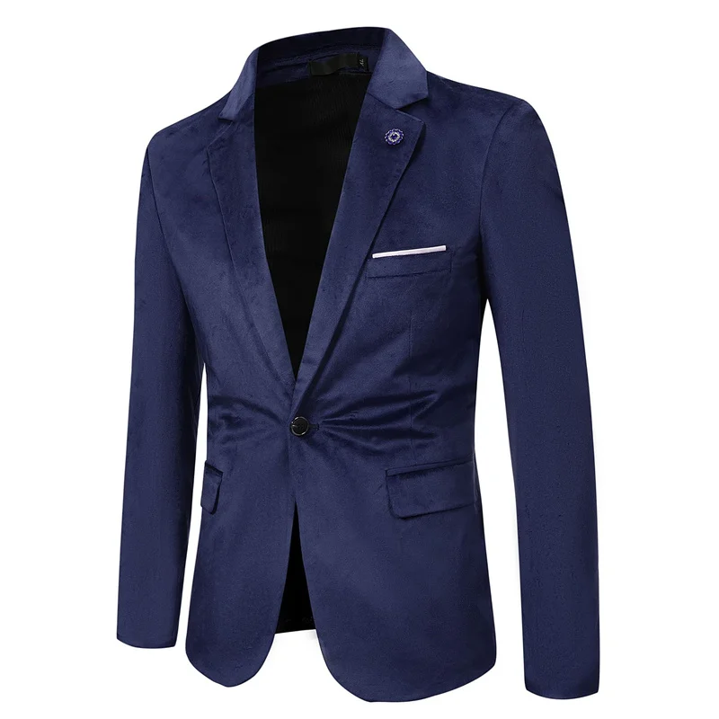 New Men Business Casual Suit Jacket Black / Green / Red Homme Single-breasted Slim Fit Blazer Coats