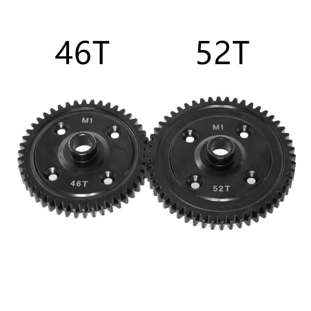 Acciaio metallo 46T 52T M1 ingranaggio cilindrico ingranaggio principale per Traxxas slitta 1/8 RC auto aggiornamento parti accessori