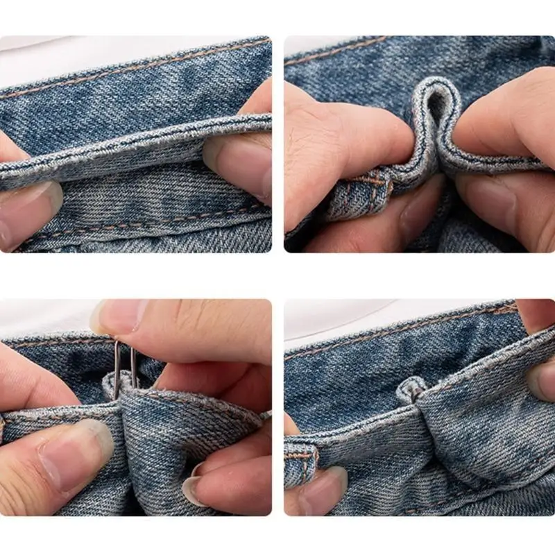 39BB 3lots Instantly Pant Waist Tightener Jeans Button Replacement Pant Skirts Clips - Image 5