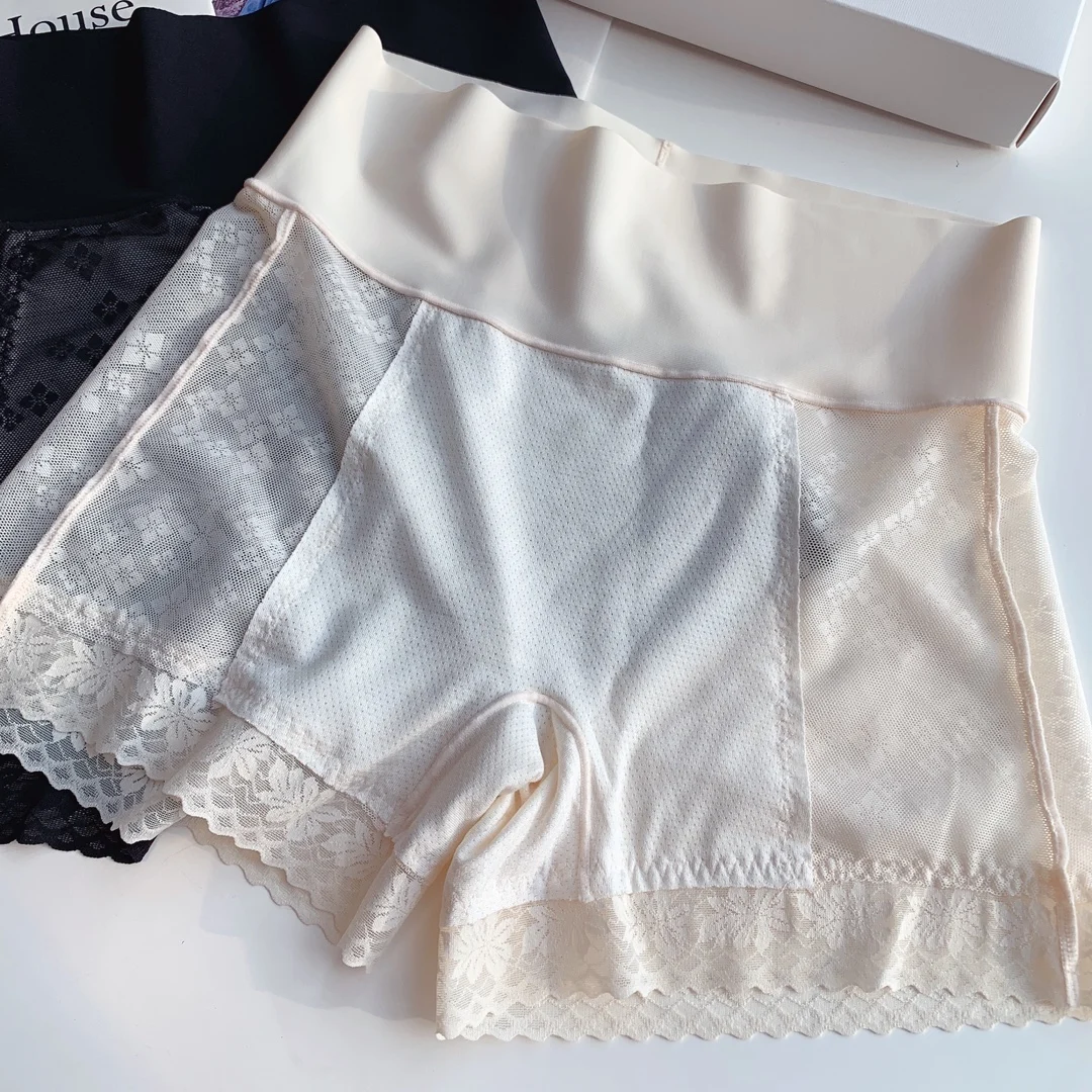 2022 New Product Lace High Elastic Wide Waist Safety Pants Women Underpanties