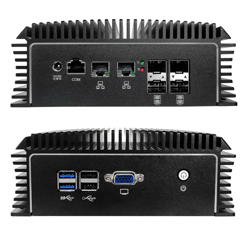 Firewall Router komputer Intel Celeron 2980U 2xI211AT Ethernet 4xI350 SFP COM VGA USB Pfsense PC sieć bezpieczeństwo Sever PC