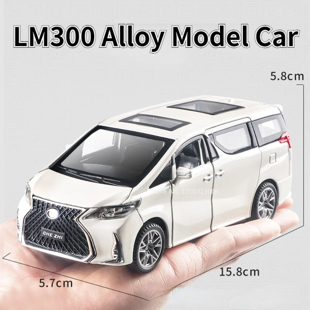 

1/32 LM300 Alloy Diecasts Model Car 6 Doors Can Be Opened SUV Toys with Light and Sound Vehicle Model for Kids Birthday Gifts