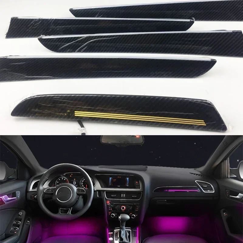 

Car LED Ambient Light For Audi A4 B8 2010-2016 Decorate Lamp Grain Turbine Air Decorate Lamp Carbon Look