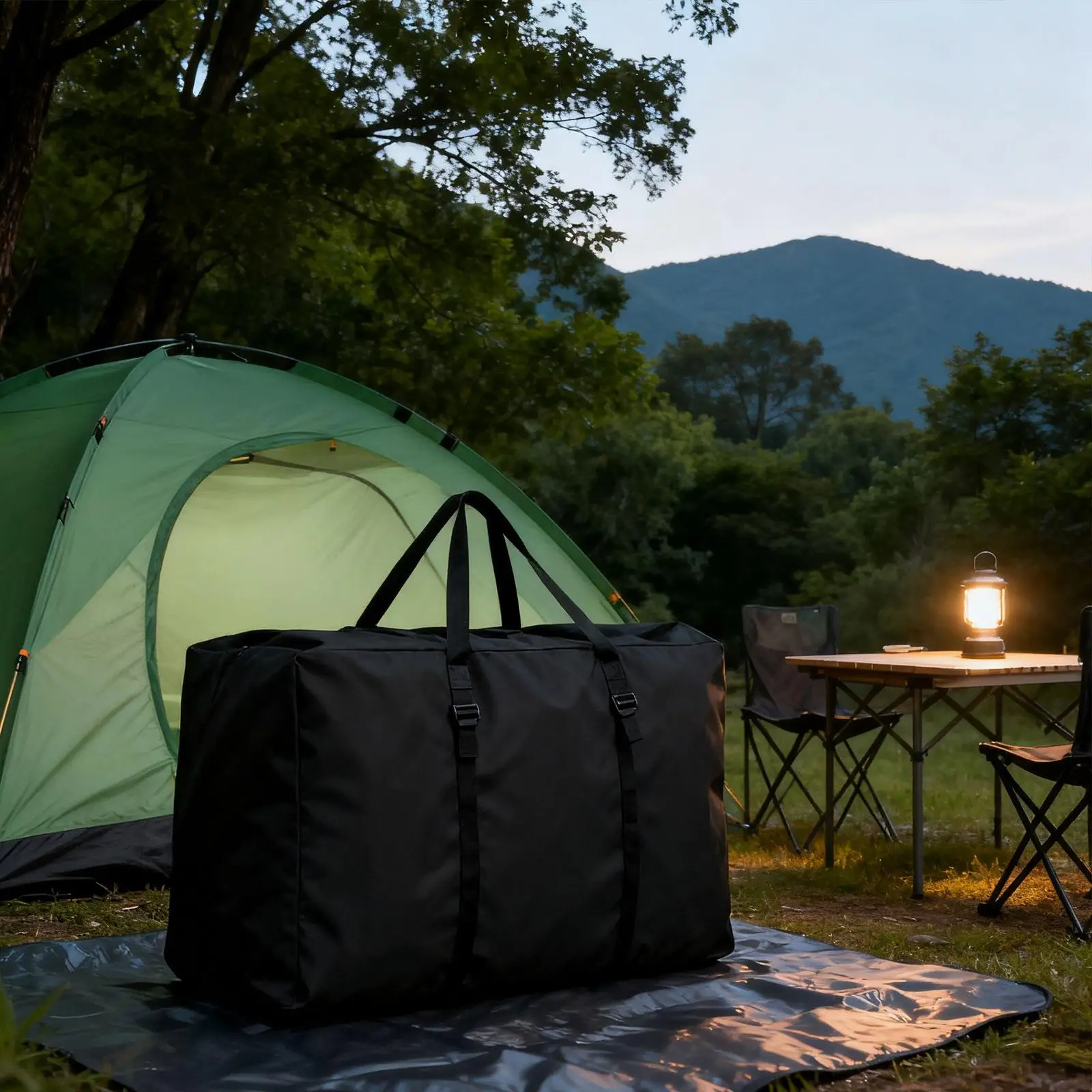 Storage Bag for Folding Chairs, Zippered Cover for Folding Recliner Chairs, Lightweight Carrying Case for Folding Sun Loungers