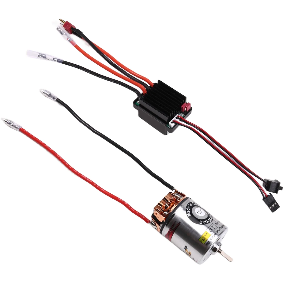 

Y34A 540 Brushed Motor Waterproof ESC 320A Speed Control Combination Set for 1/10 RC Car Crawler Axial SCX10 12T