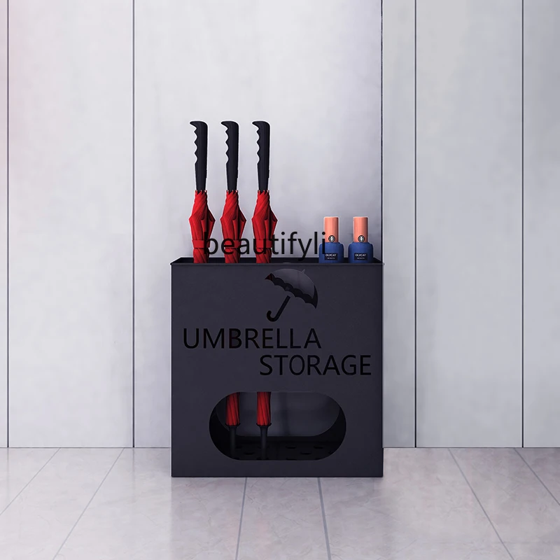 zqUmbrella Bucket Umbrella Storage Rack Umbrella Stand Commercial Household Umbrella Stand Umbrella Storage Rack Large