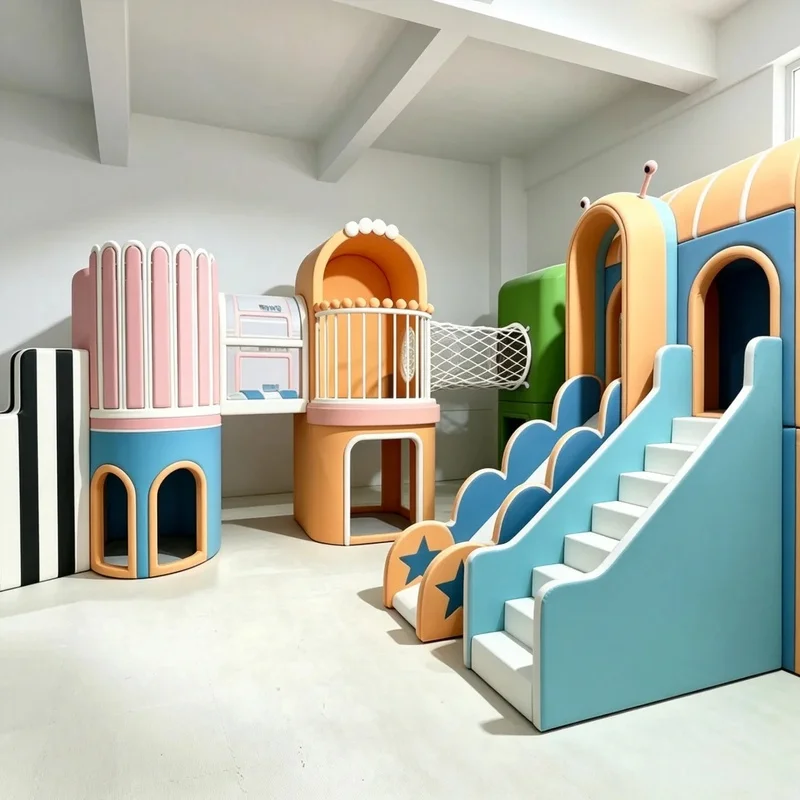 Wholesale Memphis Style Kids Soft Play Area Play Set Indoor Playground for Play Cafe Restaurant Kids Zone Event Hire