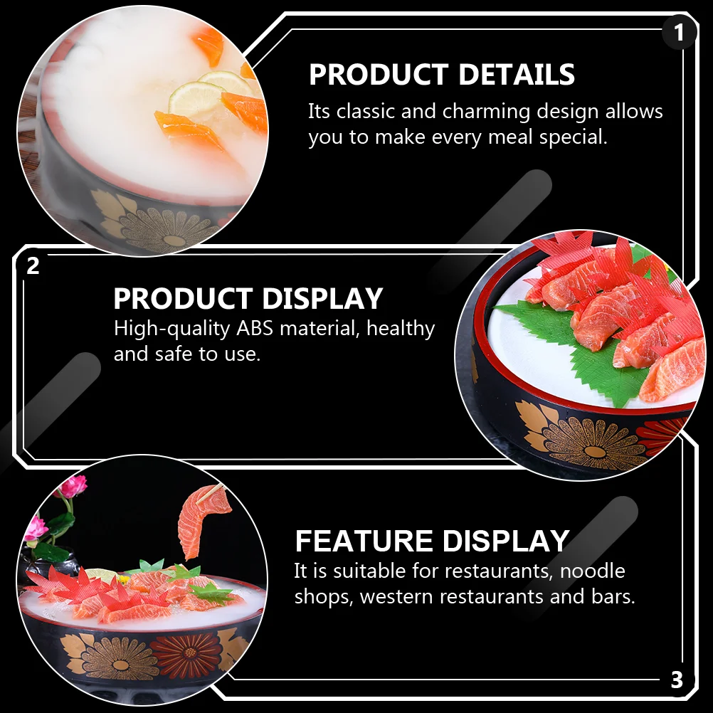 

Sushi Plate Seafood Storage Creative Barrel Tableware Sashimi Dish Abs Serving Salmon