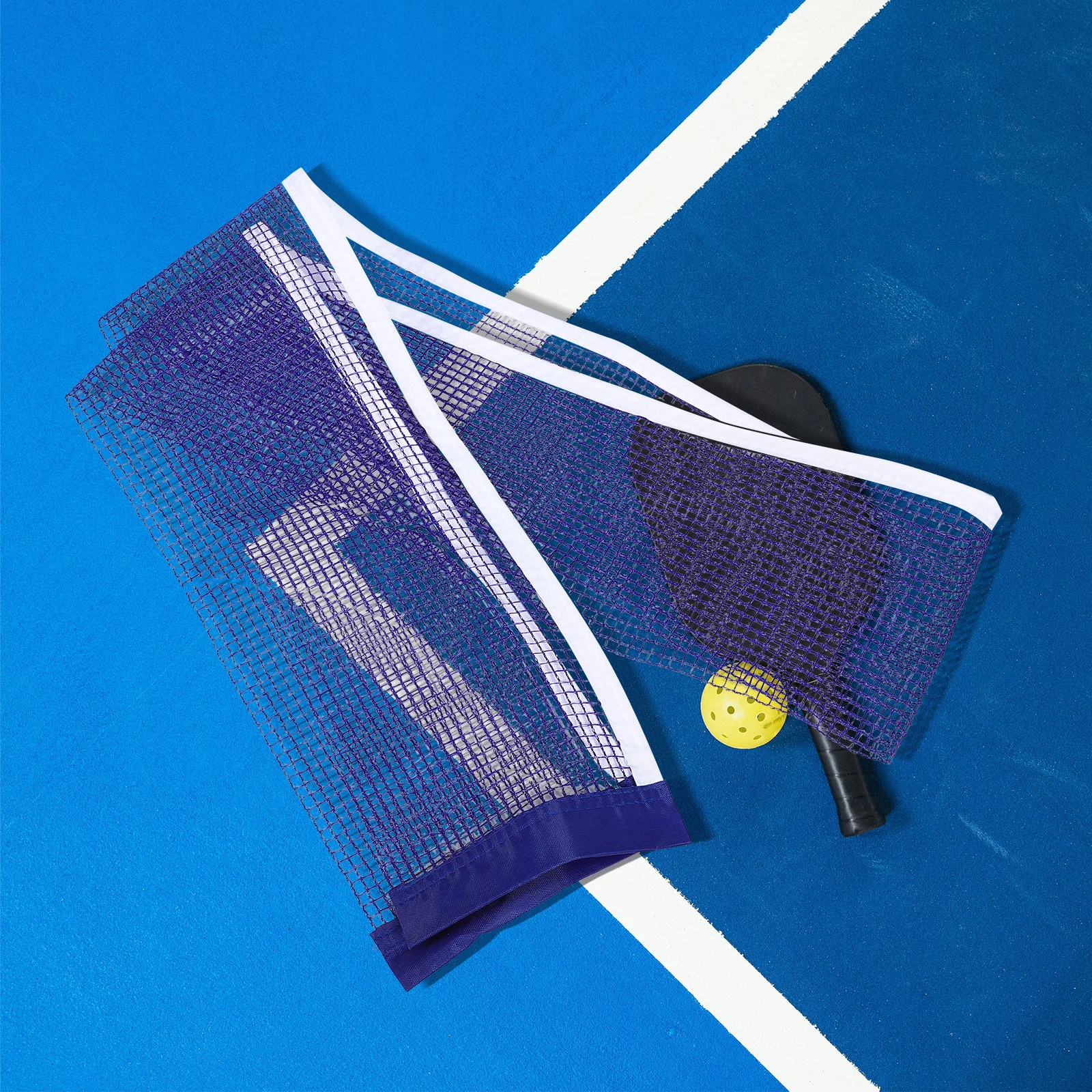 شبكة تنس الطاولة ومجموعة ما بعد قابلة للسحب لأي طاولة بإطار حديدي قوي، معدات ممارسة التدريب سهلة الإعداد