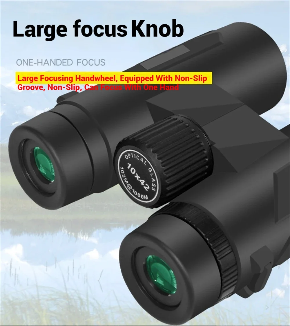 BD-031 10X42 Anti-Fog Waterproof Telescope Bird-watching Mirror BAK4 Prism Broadband Coating Binoculars for Hunting Camping