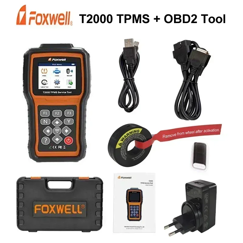 A+ FOXWELL T2000 TPMS Diagnosis And Maintenance Tool T10 Tyre TPMS Sensors Diagnos PK T1000e Car Tire Pressure Monitoring System