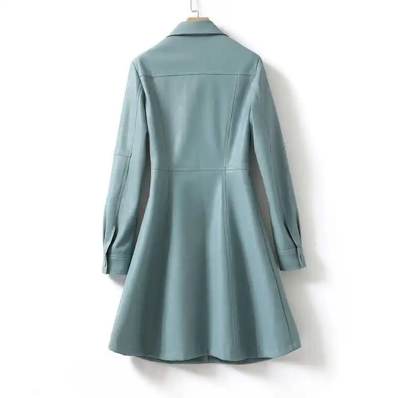 2025年春秋 レディース シープスキンレザージャケット スリムフィット 襟付き スタンドカラー おしゃれ アウター 通勤 長袖