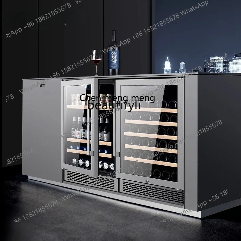 X cqy Встроенный винный шкаф Бытовой небольшой холодильник Холодильник с постоянной температурой Винный шкаф Встроенный ледяной бар
