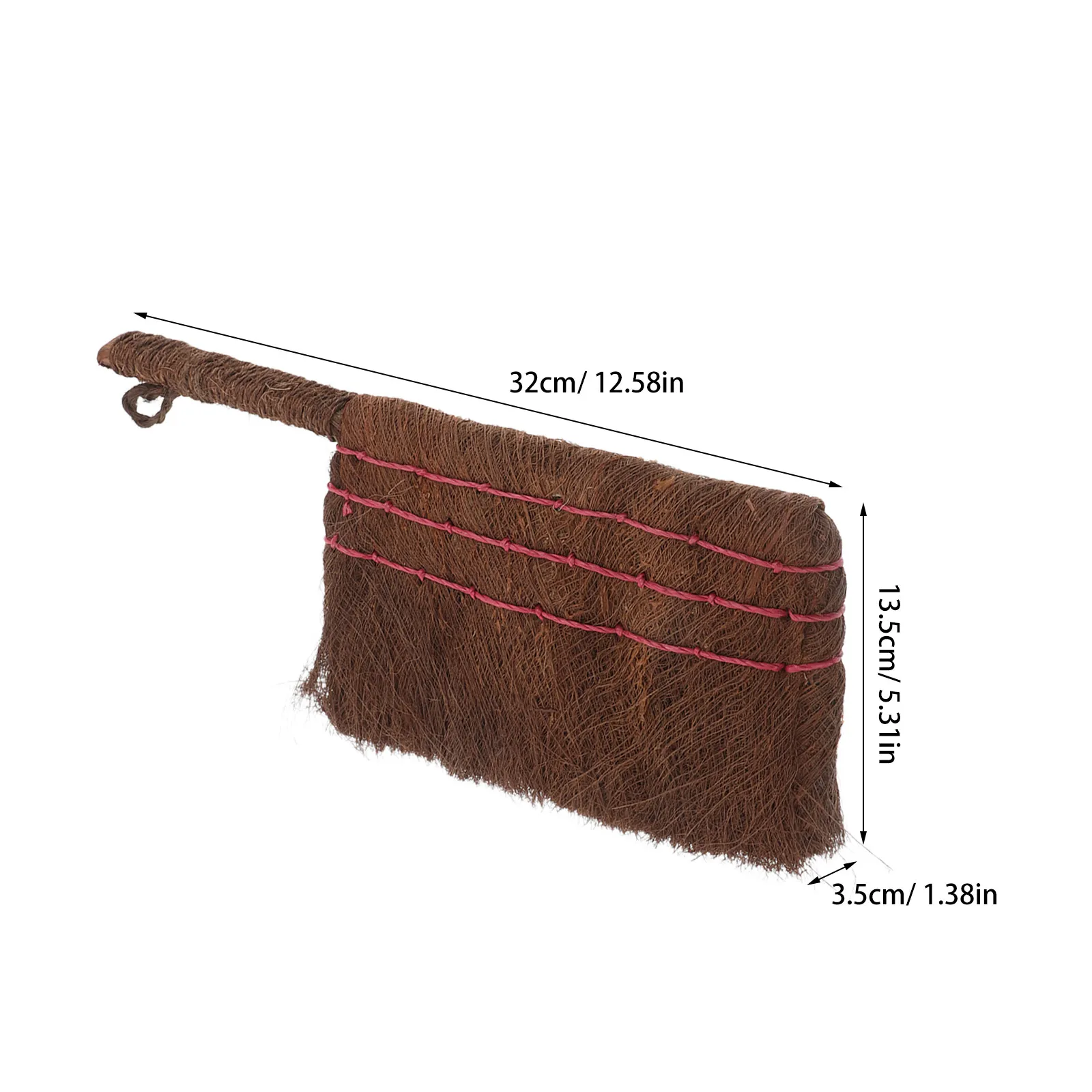 Ergonomic Woven Palm Fiber Garden Brush for Flowerpots, Planters, Bonsai Cleaning & Vegetable Scrubbing