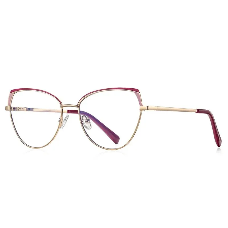 Eyebrow Point Paint Metal Optical Frame With Street Shot English Style Open Flat Light Mirror Womean And Men Glasses image 2