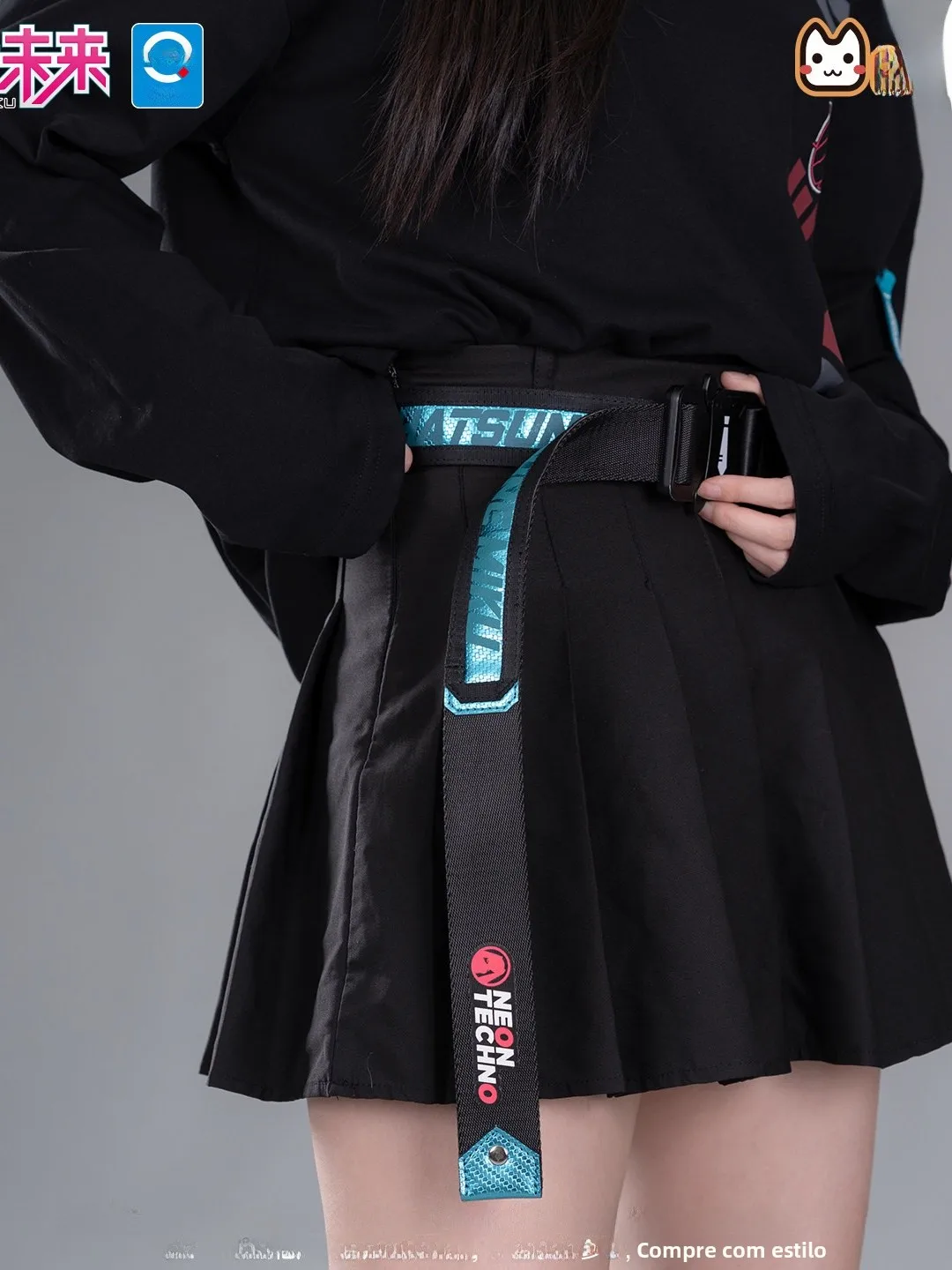 future-vocaloid-neon-trendy-canvas-belt-unisex-buckle-workwear-function-style-men's-women's-cartoon-anime-surroundings