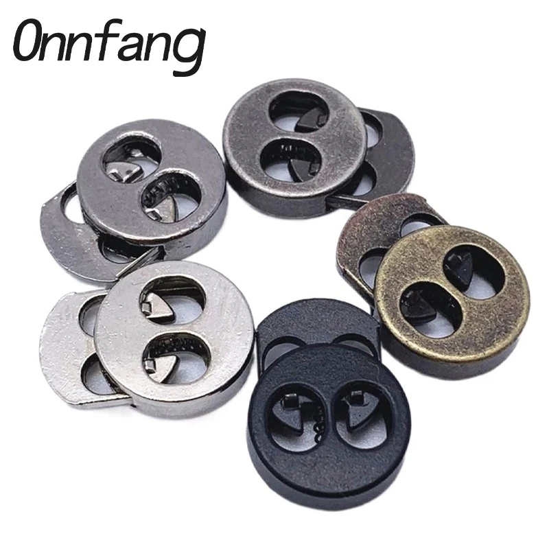 10/1PCS Cord Lock Stopper Toggle Clip for Apparel Shoelace  Metal Cord Lock Stopper Toggle Clip Garment DIY Accessories