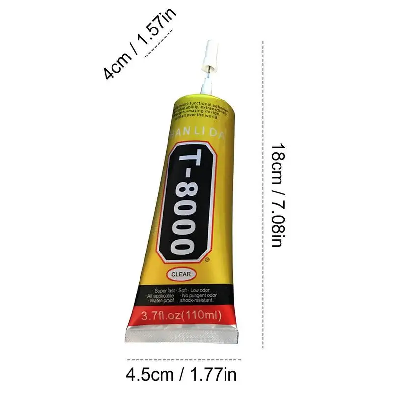 T 8000 Electronic Glue all-purpose repair glue Fabric Glue For Rhinestones Multi-Function Clear Jewelry Glue For Jewelry Making