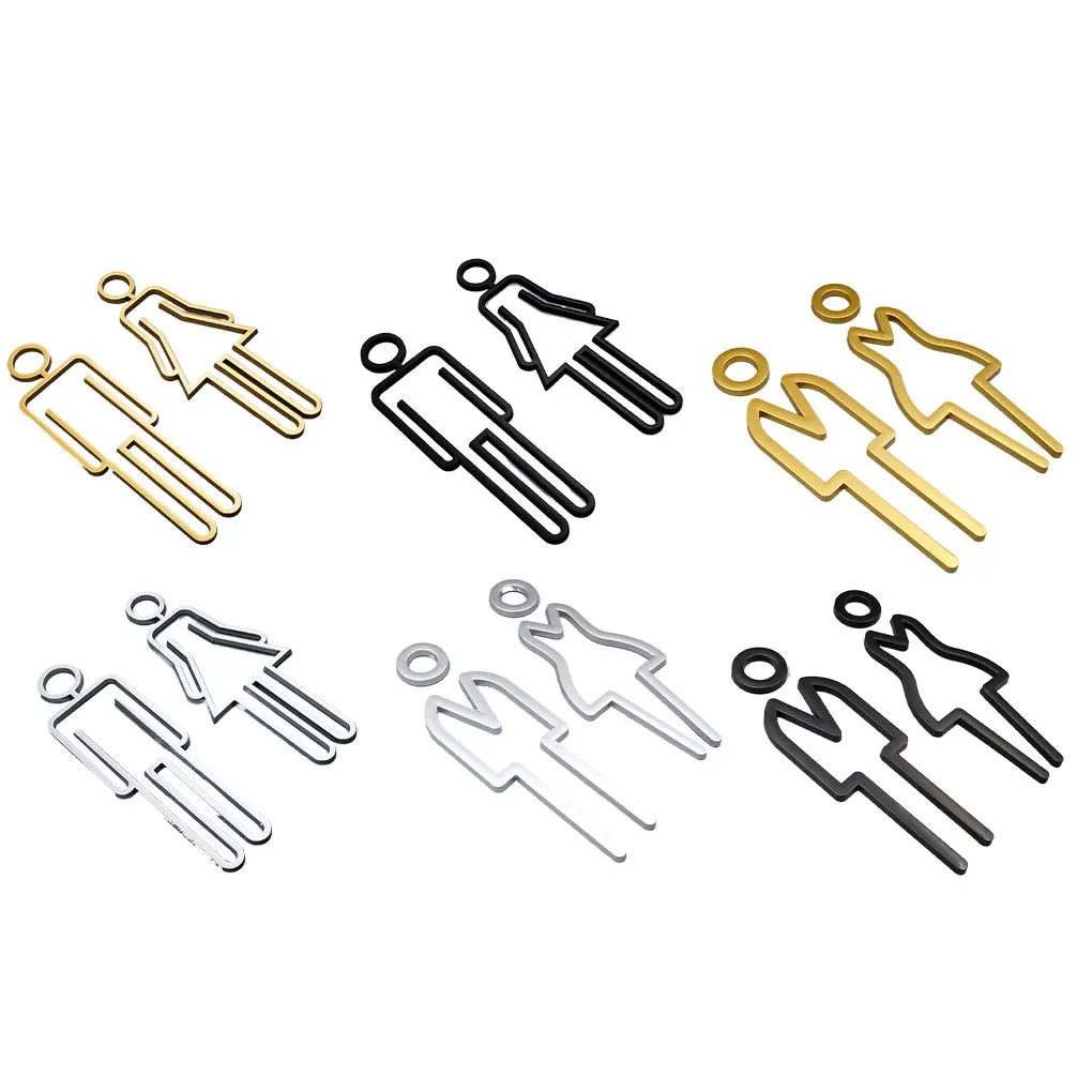 مؤشر باب المرحاض للحمام، أكريليك متين، خفيف الوزن وقابل للإشارة، تطبيقات واسعة ذهبية (النوع 2)