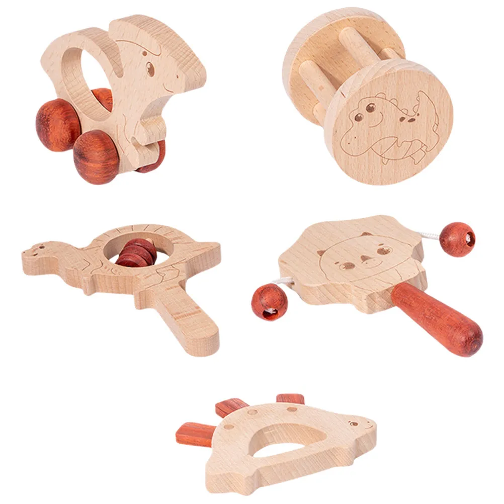 5pcs-wood-rattle-baby-toddler-handbell-shaking-musical-instrument-early-education-infant-grip-strength-training-portable