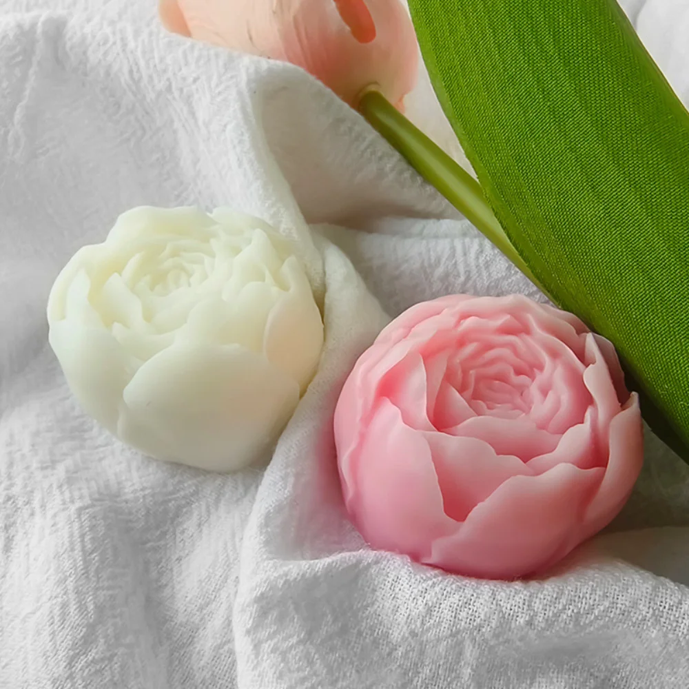 Beautiful Rose Bud Candle Silicone Moulds Romantic Flower Resin Soap Birthday Gifts Making Valentine's Day Propose Wedding Decor