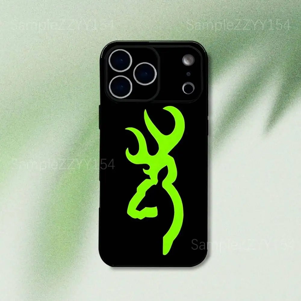 Чехол для телефона Cool B-BrowningS Huntings для iPhone 17,16,15,14,13,12,Pro,Max,Plus,E,SE4,Air,Mini Black Soft Funda