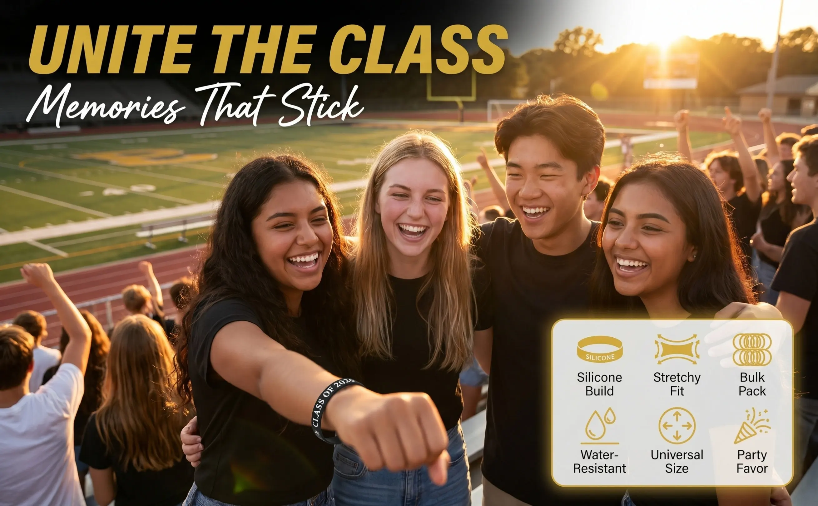 50 Pcs Bracelet Congrats Grad Silicone Bracelets Graduate Graduation Favors Goodie Bags Stuffers Class of 2026 Wristbands