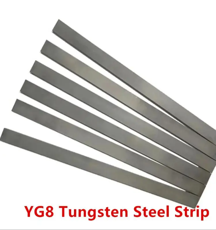 New YG8 Tungsten Steel Strip 200mm Length YG8 Tungsten Carbide Steel Bar Cemented Carbide Alloy Mold Flat Plate Blanks Stripe