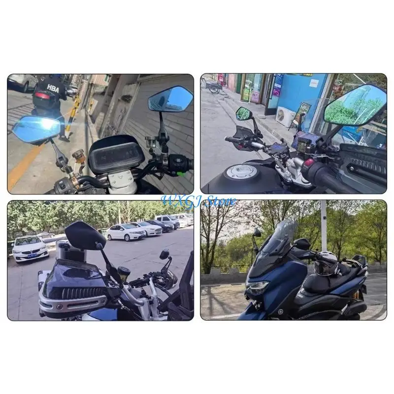 

37JE Wide angles Glass Glass Aluminum Rear Glasses Addition Rearview Glass Pair Glass Simple Installation for Rearview