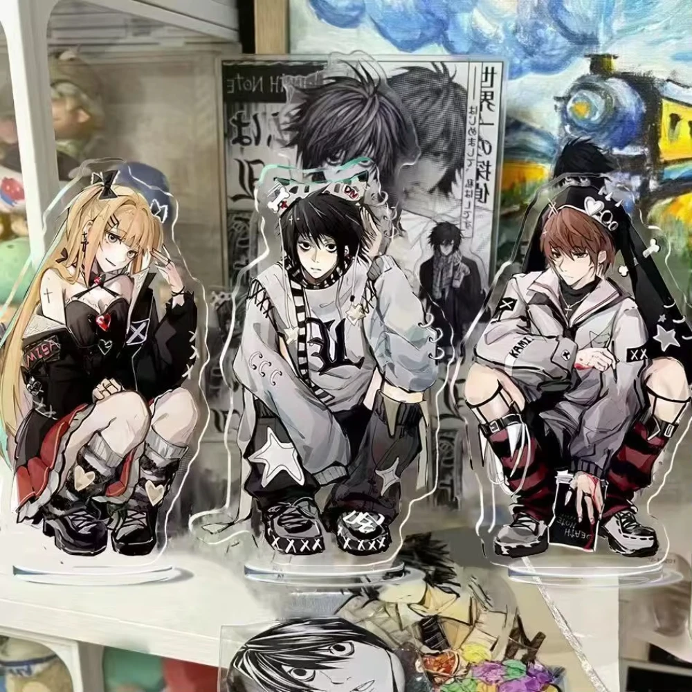 DEATH NOTE Anime Yagami Light MisaMisa L·Lawliet Acrylic Stand Figure Model Plate Cosplay Desktop Decor Birthday Gift