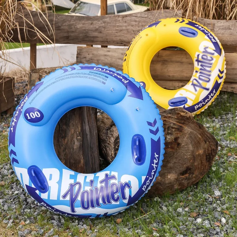 Volwassen dubbele airbag opblaasbare zwemringen met verbeterde verdikte handgrepen, perfect strandspeelgoed voor drijvend zwembad