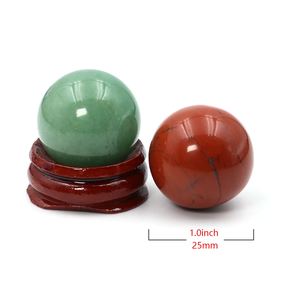 25mm Crystal Ball Natural Stones Healing Gemstone Amethyst Quartz Sphere Energy Globe Chakra Meditation Massage Balls Home Decor