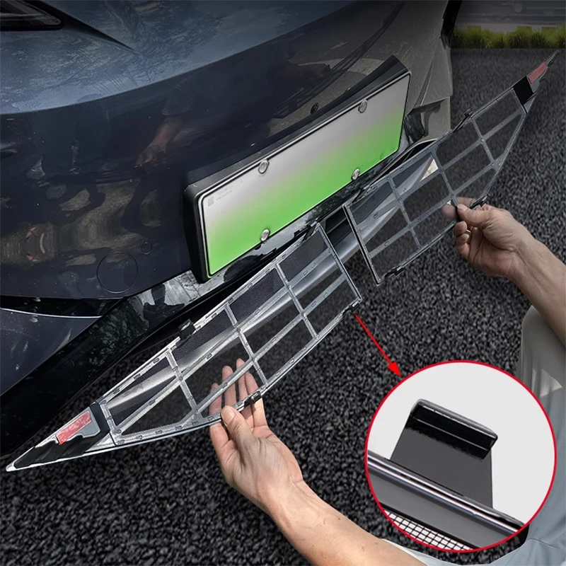 Snap On Insektensicheres Netz, Auto-Frontgrill, insektensicheres Netz, Kühler-Kondensator-Schutzhülle für BYD Sealion 07 EV 2024 2025