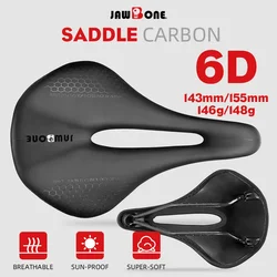 JAWBONE Bicycle Saddle Super Light Full Carbon MTB Cycling Bike Saddles 5D/6D 143/155mm Breathable Seating Cushion Cycling Parts