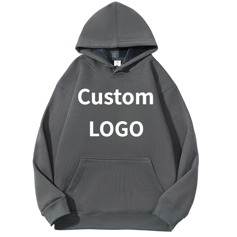 Customize Your Brand Logo Autumn Winter Mens Hoodies High-quality Heavy Weight Cotton Sweatshirt DIY Team Clothing Customization