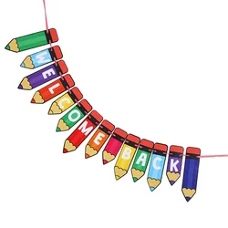 Back-to-School Season Hanging Flag Welcome Sign Flags Decoration Photography Prop Banners Decorative Supplies Bunting