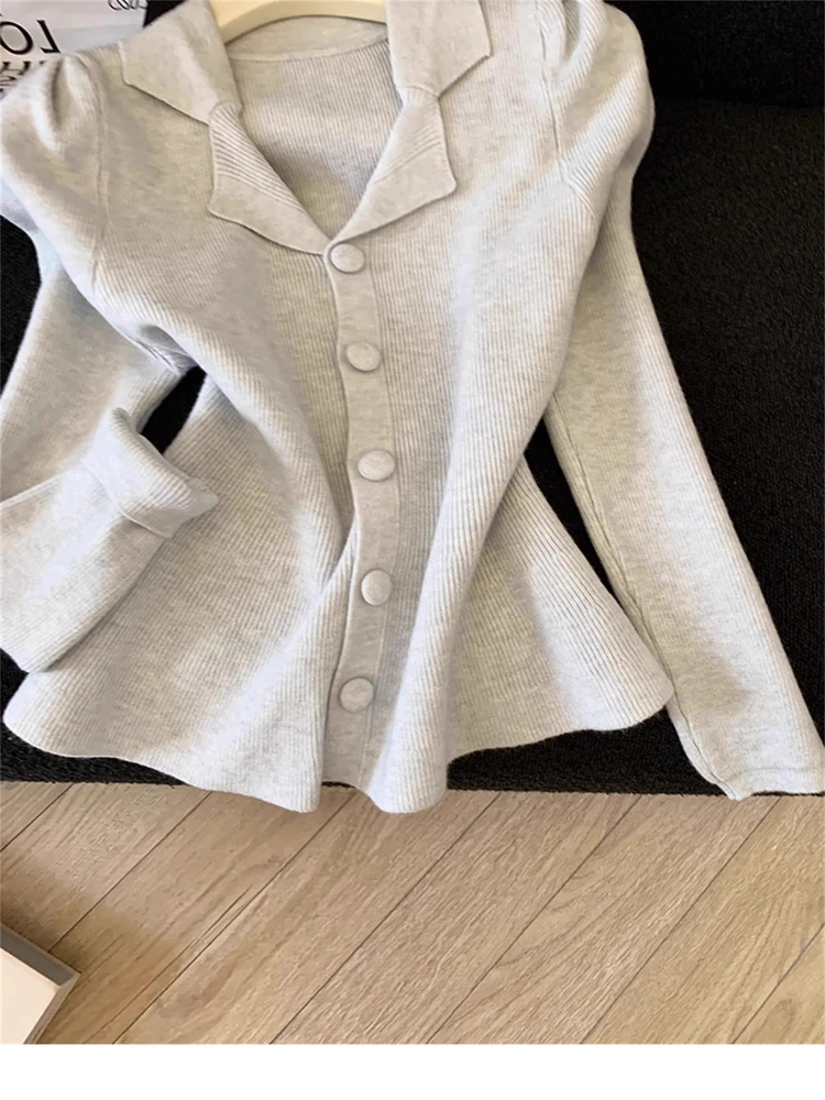 Zacht Gezellig V-Ne Gebreid Open Vest Dames Herfst Winter Design Sensation Gentle Sle Nieuwe Slanke Lange Sve Top