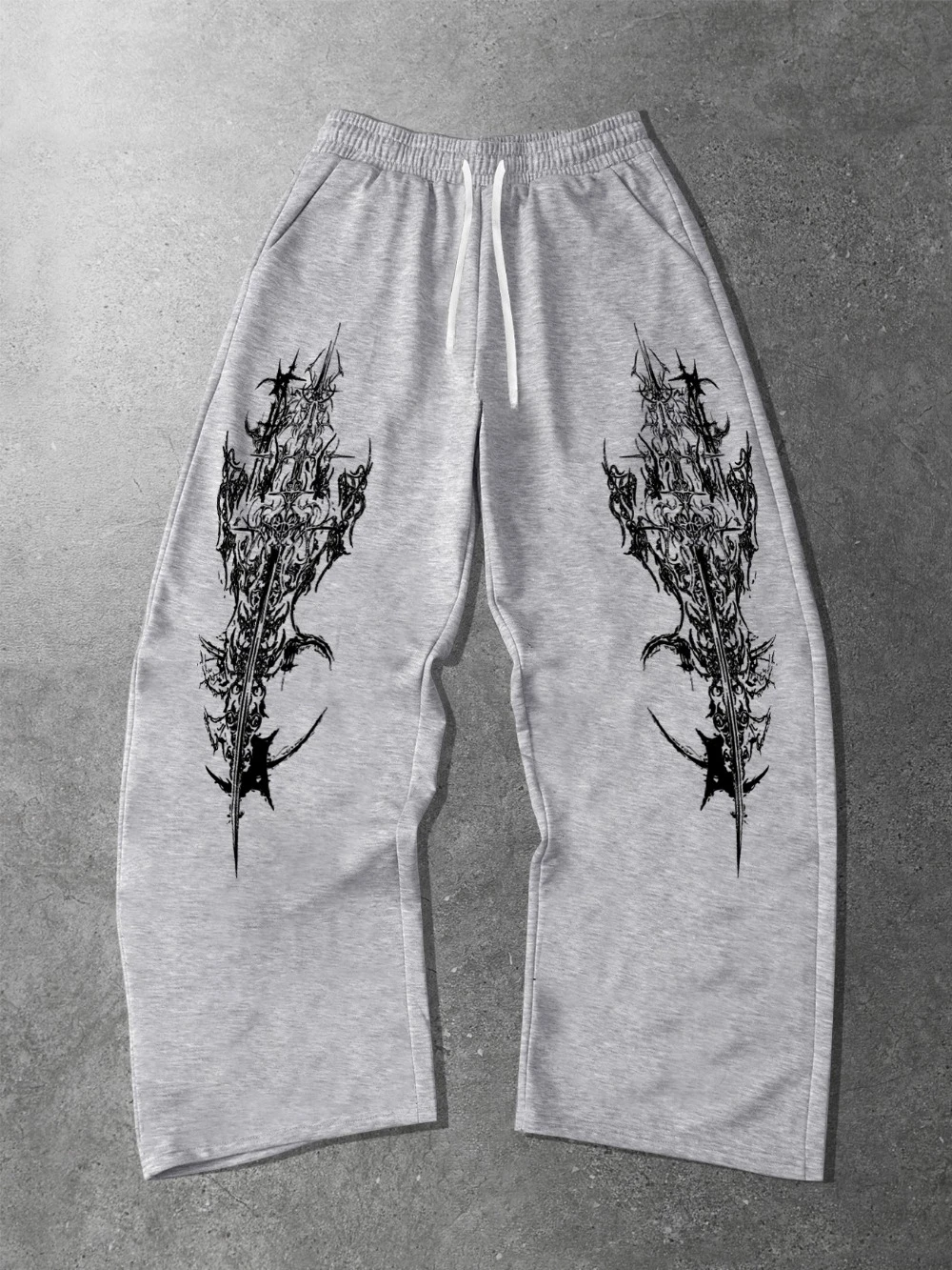 

Gothic Dark Style Men's Loose Casual Sports Jogging Pants Straight Leg Loose Printed Long Sweatpants mens pants