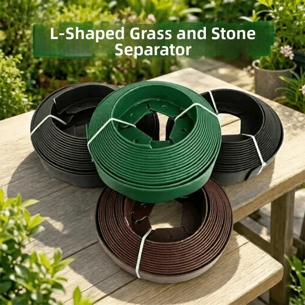 

Heavy Duty Garden Barrier 10M 4/8/12/15cm Landscape Edging Kit Easy Install Decorative Garden Edge Border Lawn Greening