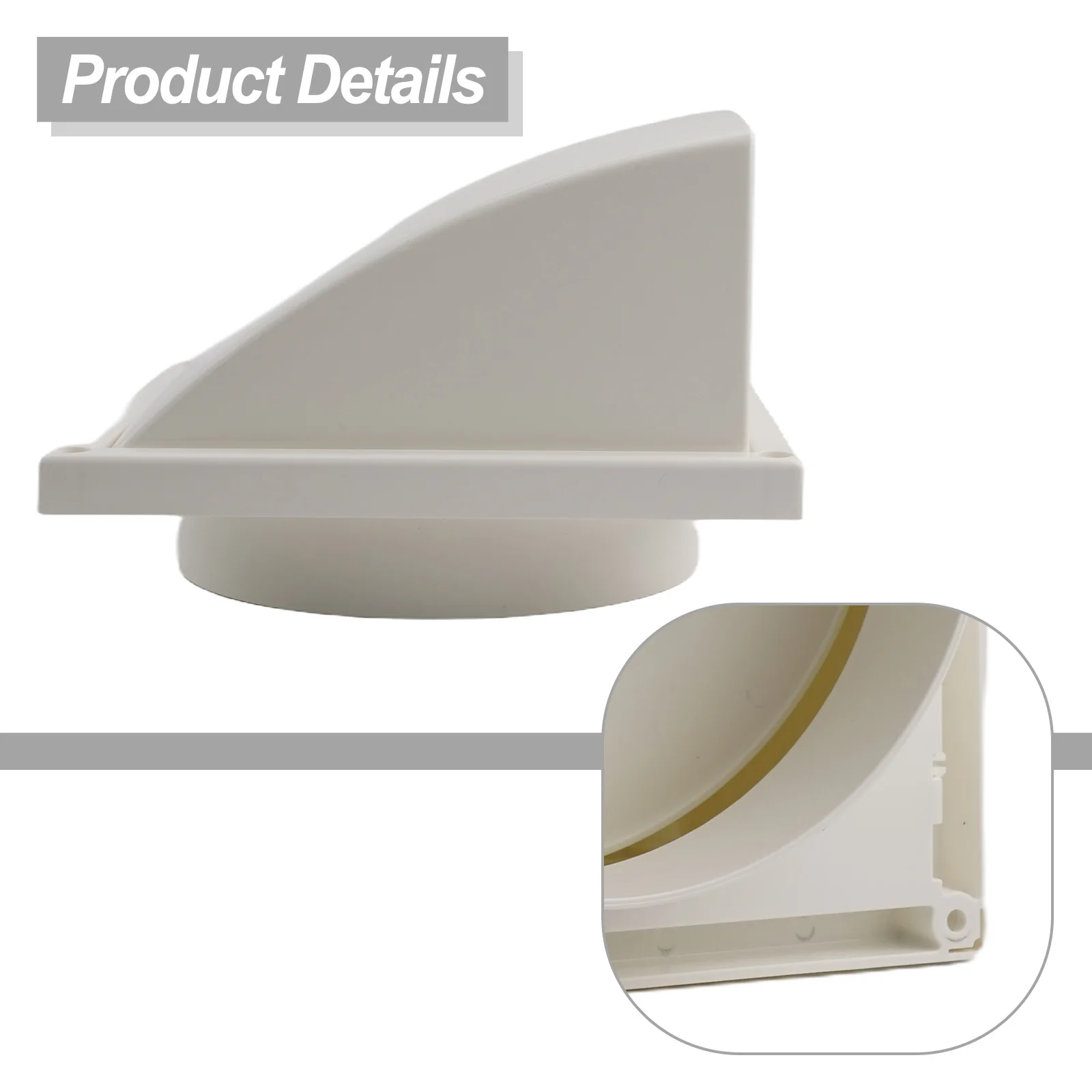 Campana extractora ABS, rejilla de ventilación de pared Exterior ABS, Control eficiente del flujo de aire, uso duradero para inodoros y cocinas