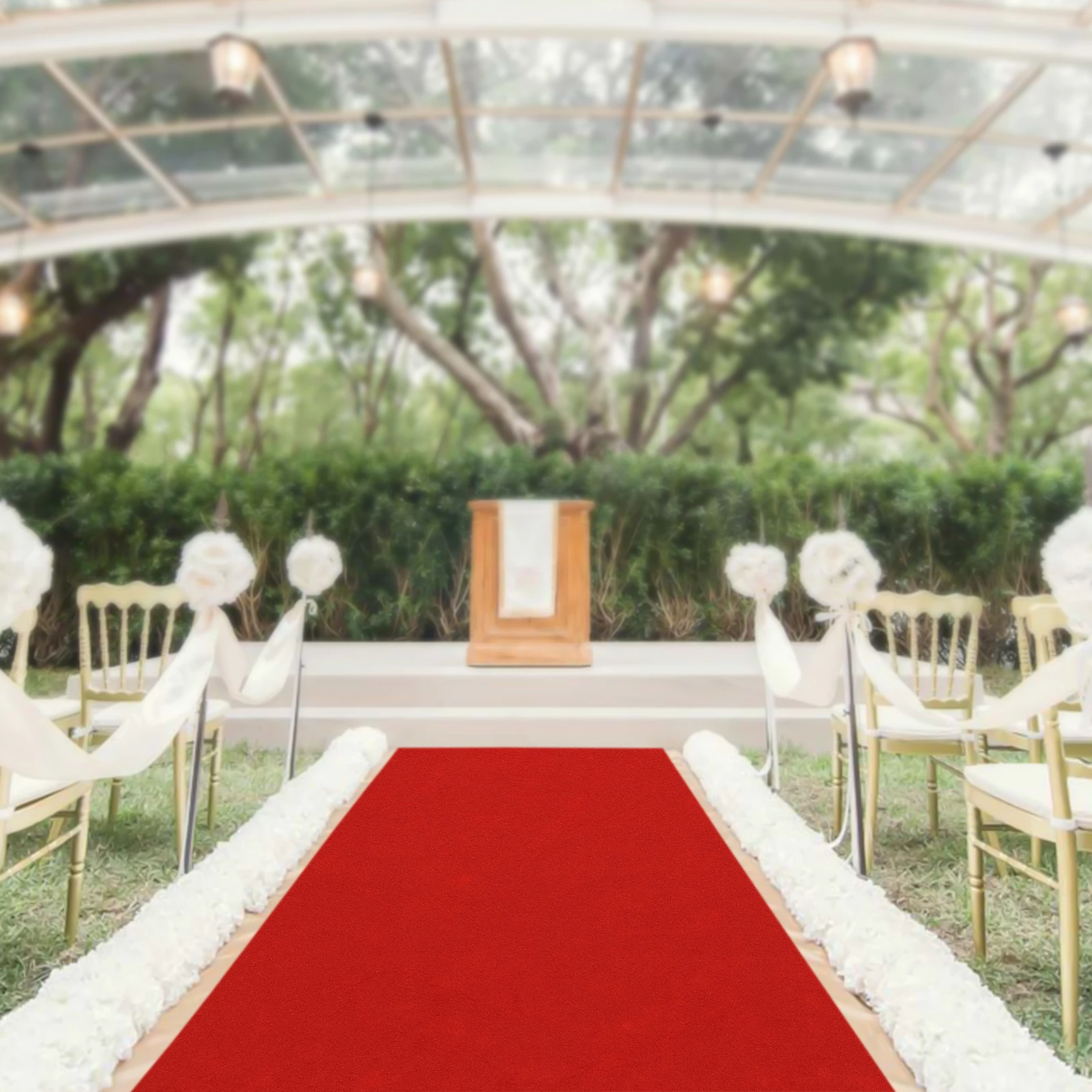 3x33 Ft Red Carpet Red Aisle Carpet Non-Slip Runway Carpet for Wedding Ceremony Movie Theme Party Proposal Decoration