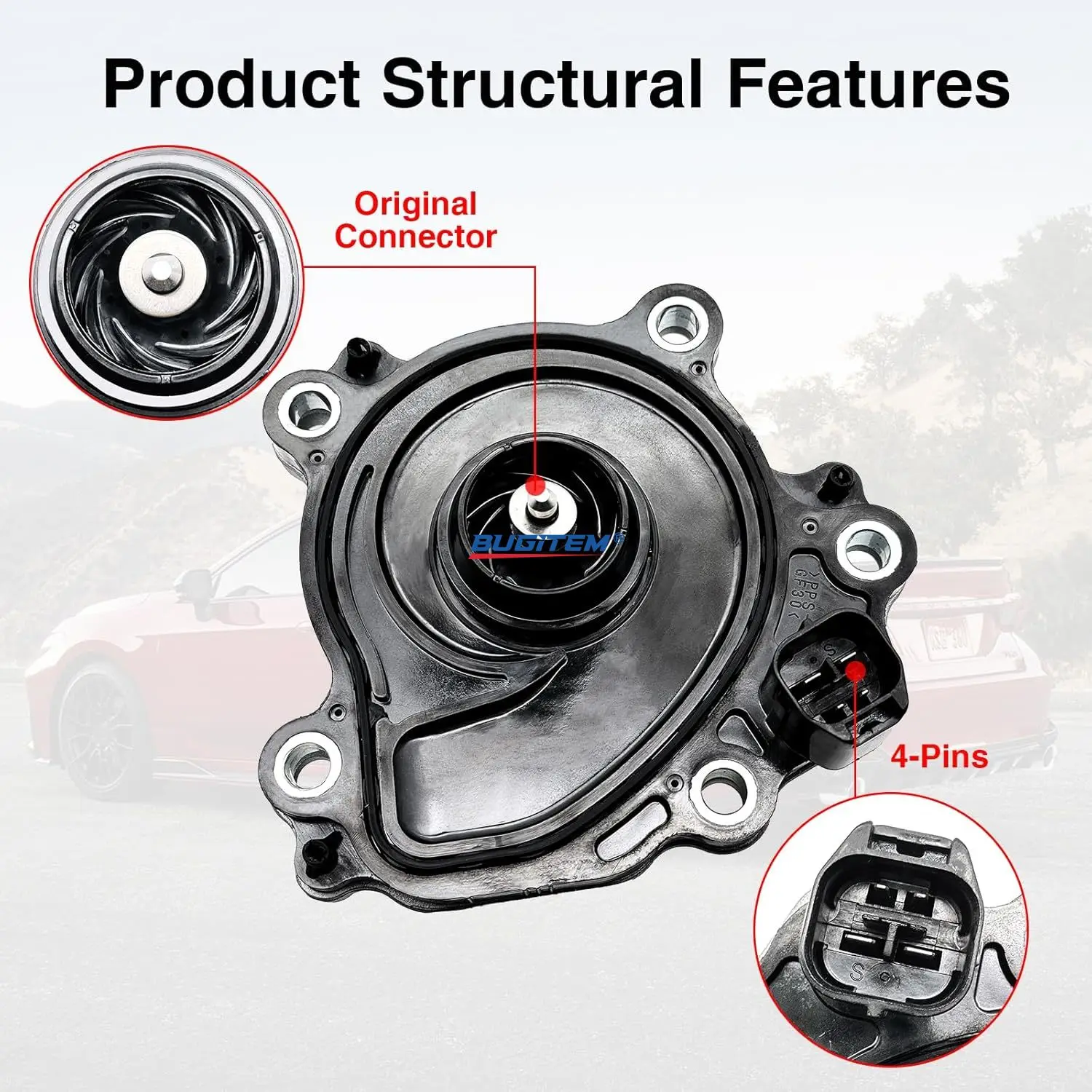 ل 2012-2018 تويوتا كامري 2013-2018 لكزس ES300H 2.5L 2013-2018 تويوتا أفالون L4 الهجين 161A0-39025 مضخة مياه المحرك الكهربائي