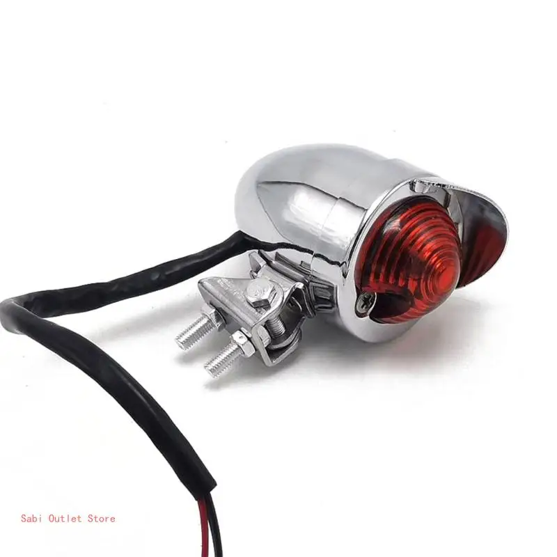 1 Piece Motorbike Tail Light Assemblies Accessories Motorcycle Tail Brake Stop Light Black and Silver 2 Colors to Choose