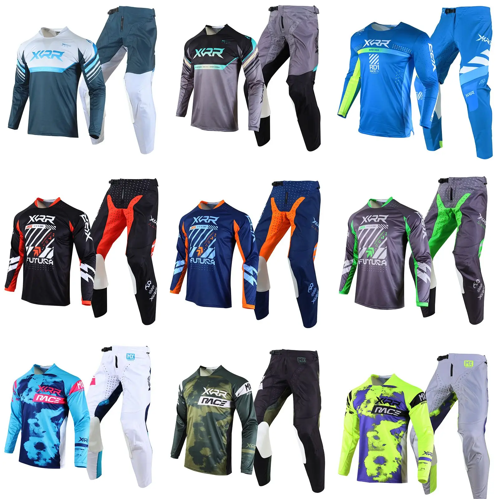 conjunto-de-jersey-y-pantalones-xcrr-mx-para-hombre-y-mujer-equipo-de-motocross-todoterreno-bicicleta-de-montana-enduro-carreras-de-motos