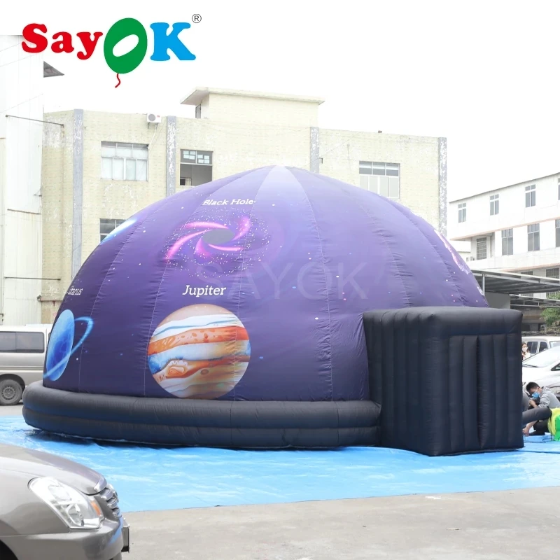 8m/26ft Outdoor Inflatable Projection Dome Tent Large Inflatable Planetarium Tent Printing Dome with Blower for School Teaching