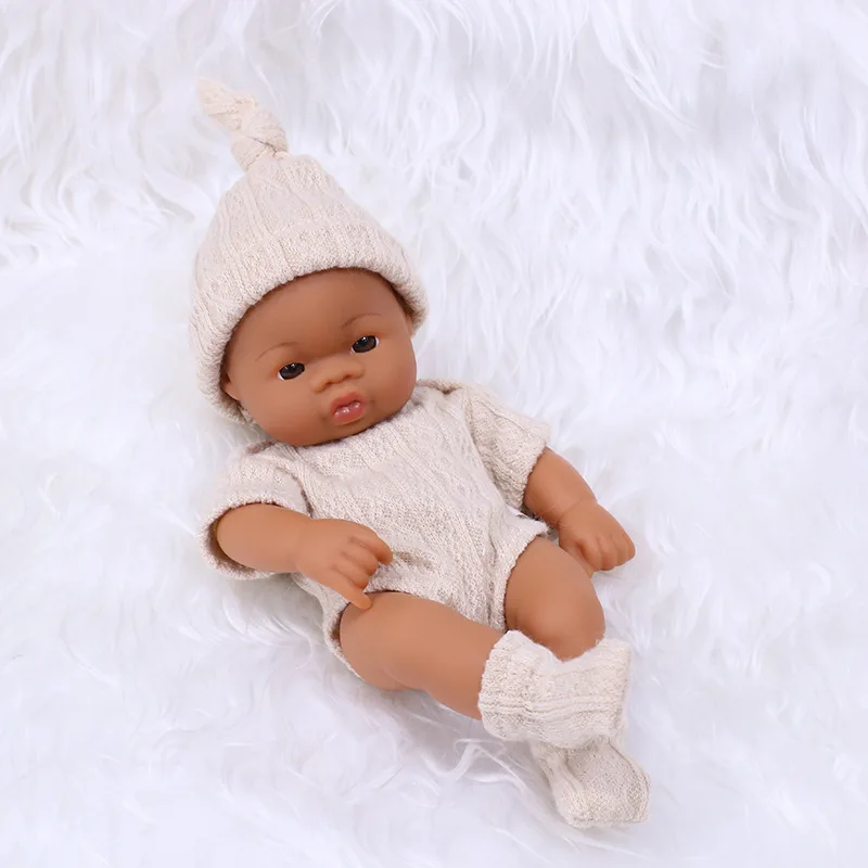 20cm Simulatlon Dolls Black Baby Dolls African Baby Doll Cute Baby Doll Toys Touch High Quality Doll Children Toys Birthday Gift