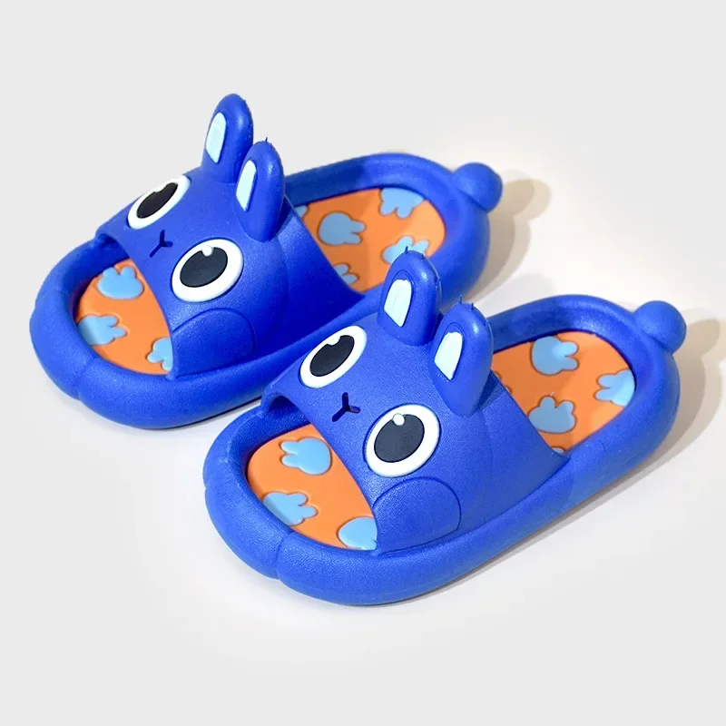 Cute Rabbit Children\'s Slippers Summer Open Toe Bathroom Flip Flops Anti Slip Soft Sole Home Shoes Girls Boys Indoor Slippers